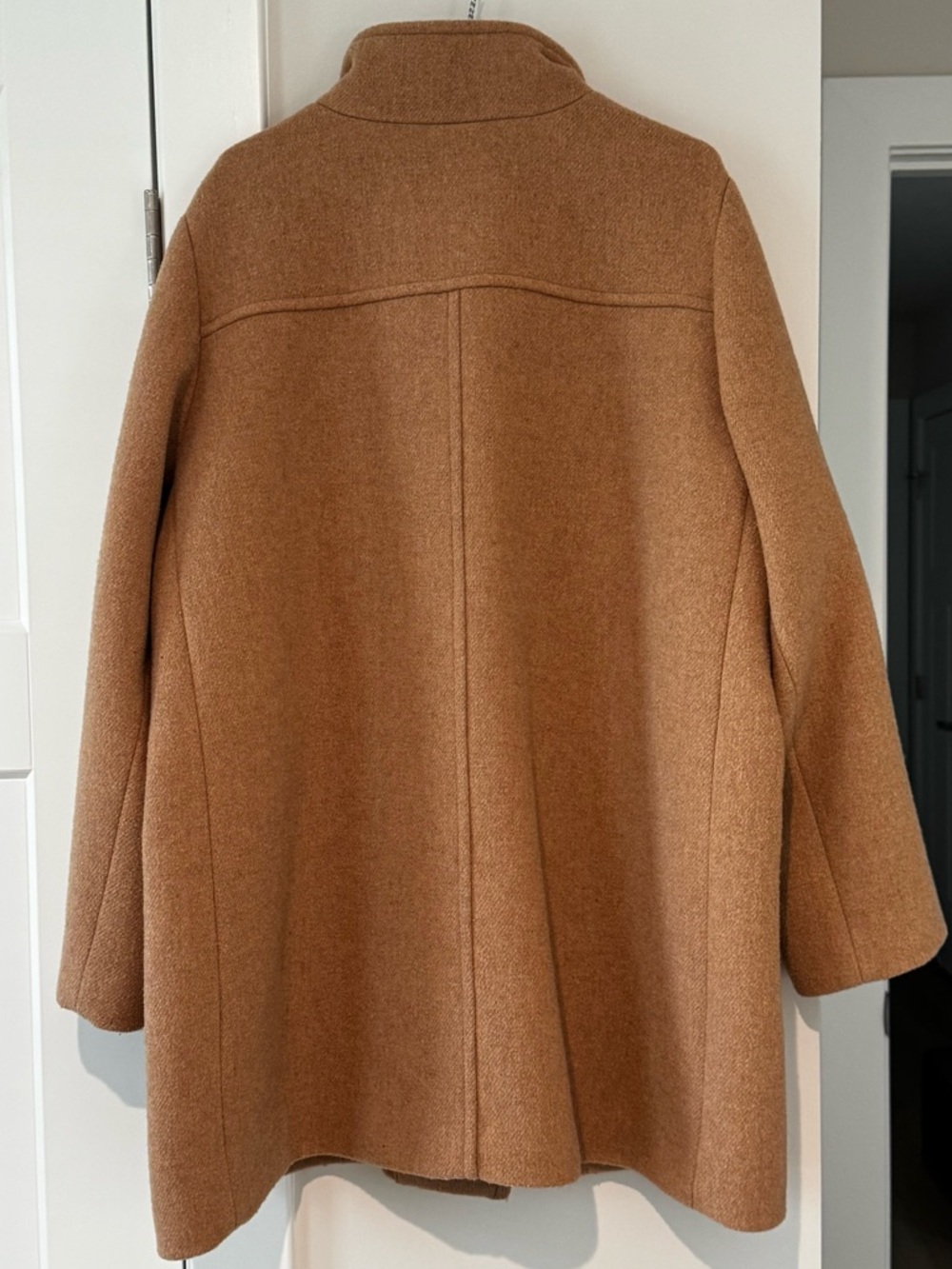 J. Crew Camel Wool-Blend City Coat with Stand Collar - Picture 2 of 4